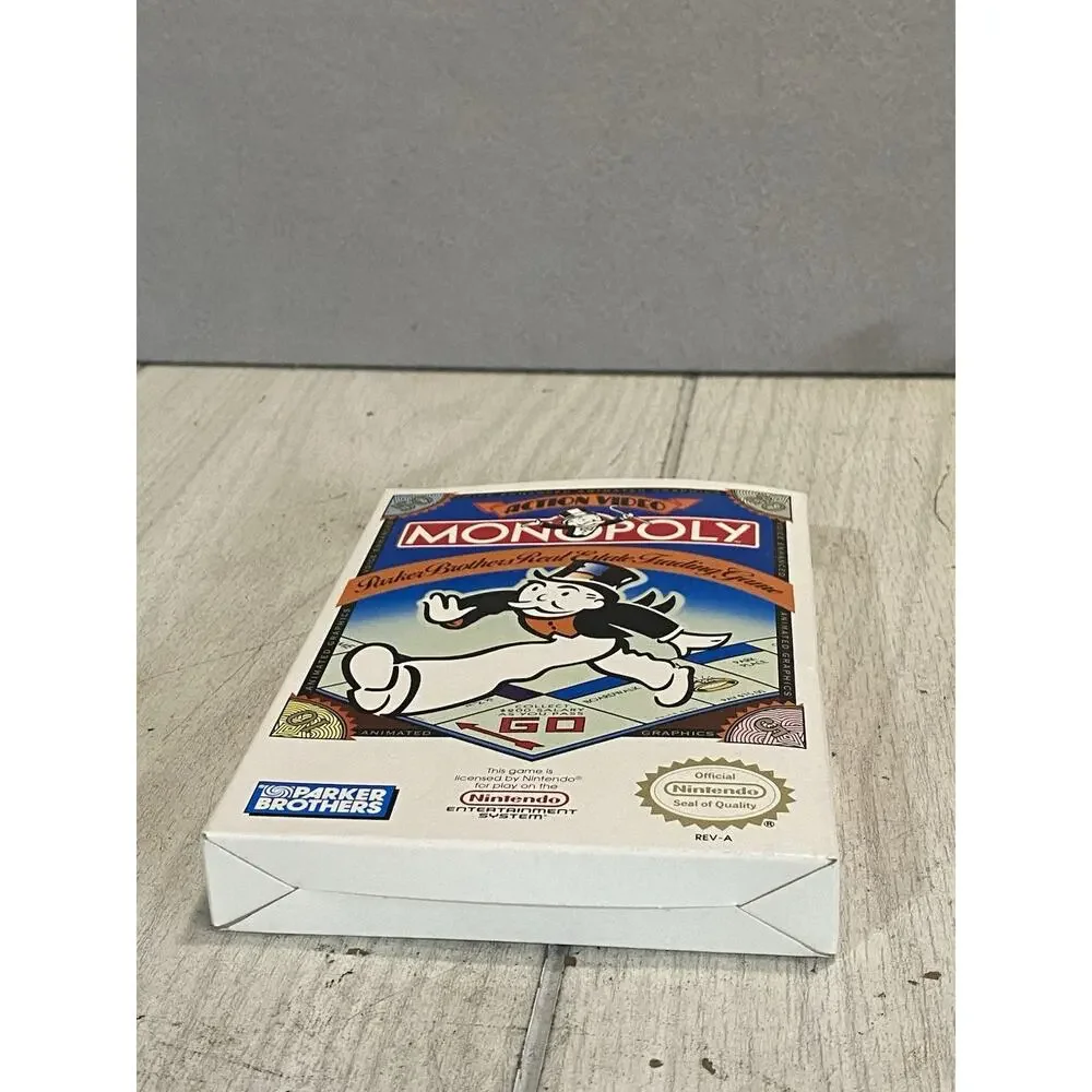 Monopoly Nintendo NES Game With Box and Map